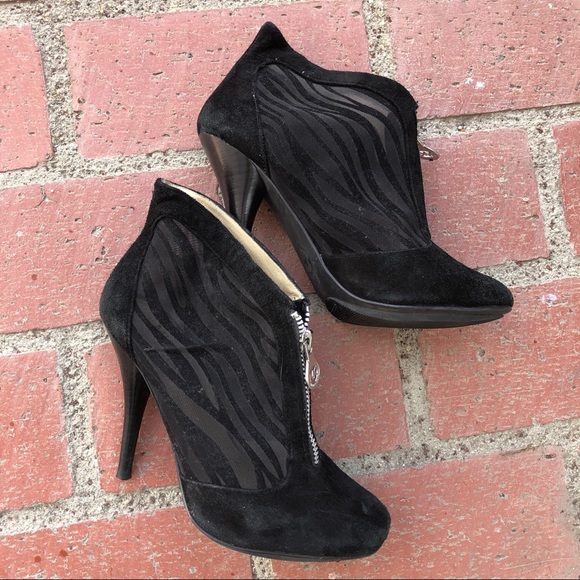 Michael Kors Black Zebra Booties - Picture 1 of 8